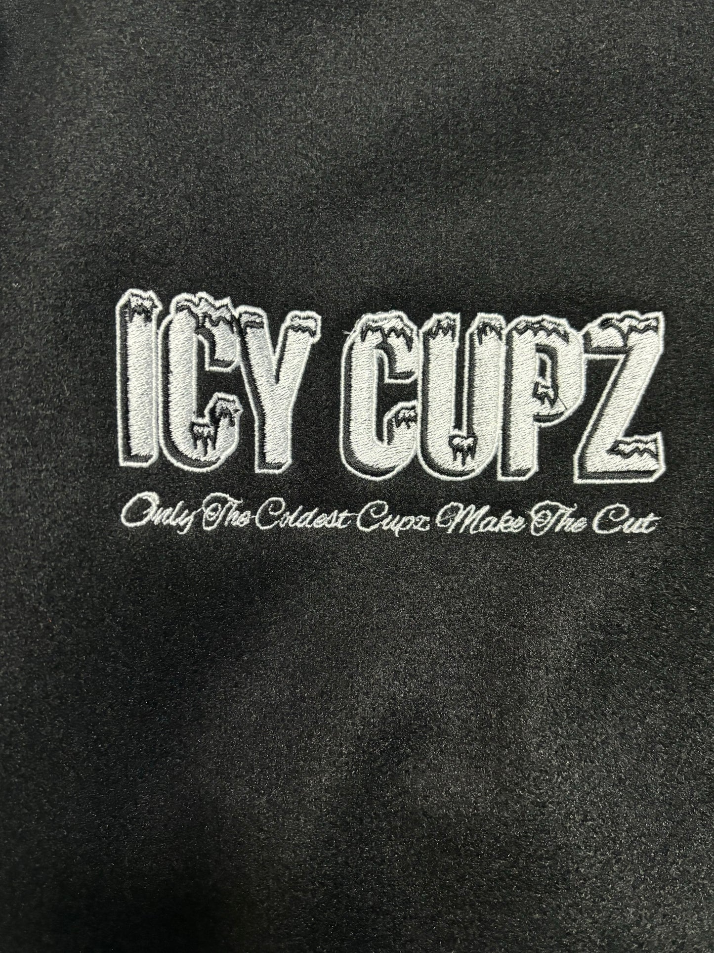 ICY CUPZ - BLACK LETTERMAN JACKET