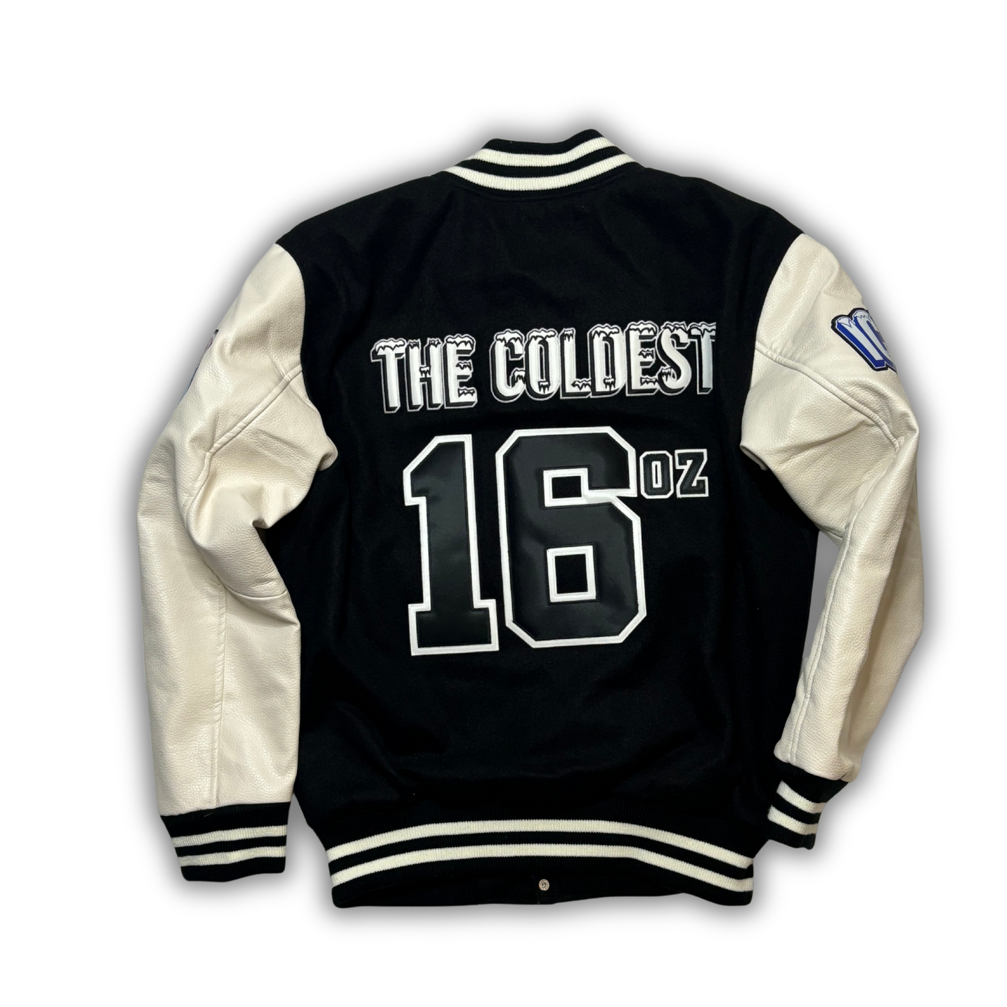 ICY CUPZ - BLACK LETTERMAN JACKET