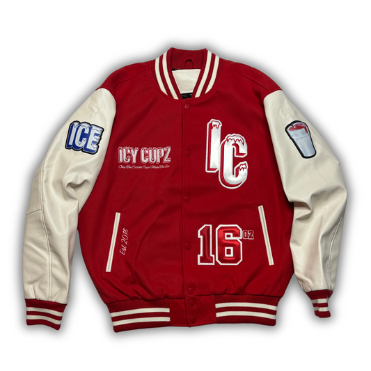 ICY CUPZ - RED LETTERMAN JACKET